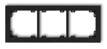 Ramka uniwersalna 3x z tworzywa czarny DECO