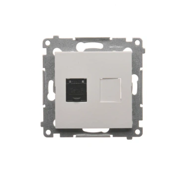 Gniazdo komputerowe 1x RJ45 Simon54, biały