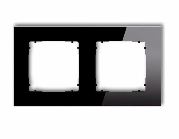 ICON Ramka podwójna kwadratowa efekt szkła czarna