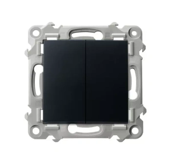 SZAFIR Łącznik podwójny krzyżowy czarny matowy