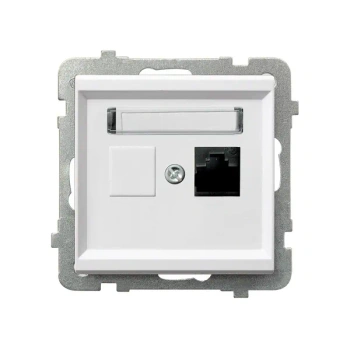 Gniazdo komputerowe pojedyncze, kat. 5e  MMC SONATA BIAŁY
