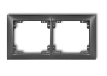 Ramka uniwersalna 2x z tworzywa So grafitowy DECO