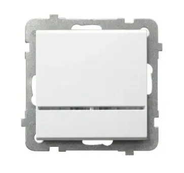 Łącznik jednobiegunowy podświetlany SONATA BIAŁY MAT