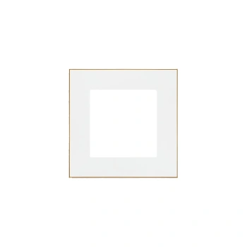 Simon55 Ramka 1-krotna biały, podstawa złota