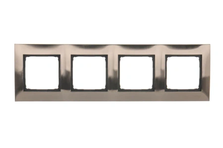 Simon54 Premium Ramka 4-krotna IP20/IP44 inox
