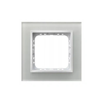 Sonata Ramka pojedyncza białe szkło szron