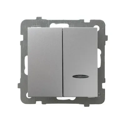 AS Łącznik świecznikowy podświetlany srebrny