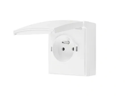 SimonAquaclick Gniazdo wtyczkowe pojedyncze biały