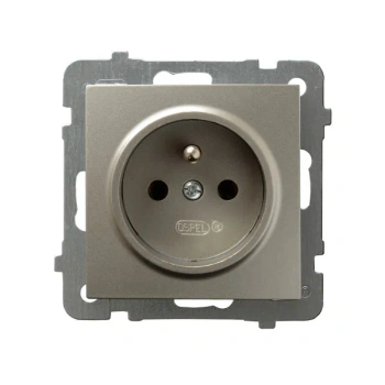 Gniazdo pojedyncze z/u 16A AS, satyna