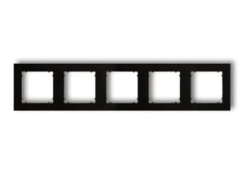 Ramka uniwersalna pięciok.z tworzywa czarny MINI