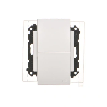 Simon55 Gniazdo wtyczk. Podw. z/uszcz. biały mat