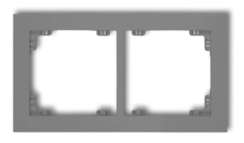 Ramka uniwersalna 2x z tworzywa szary mat DECO