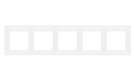 Simon55 Ramka 5-krotna szklana szkło mrożone białe