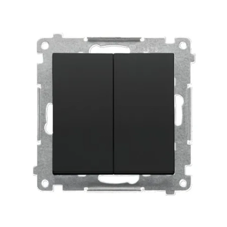 Simon55 Łącznik krzyżowy podwójny bez piktogramów czarny mat