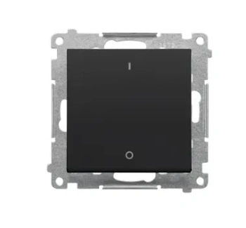 Simon55 Łącznik dwubiegunowy czarny mat 10AX