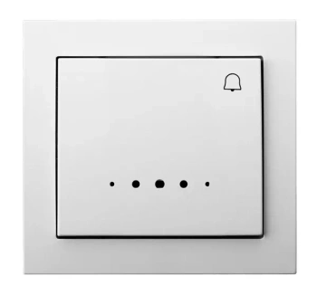 Łącznik zwierny dzwonek podświetlany Kier, biały