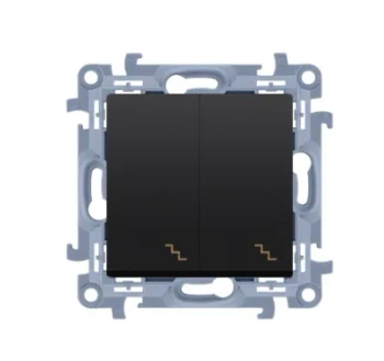 Simon10 Łącznik schodowy podwójny czarny mat