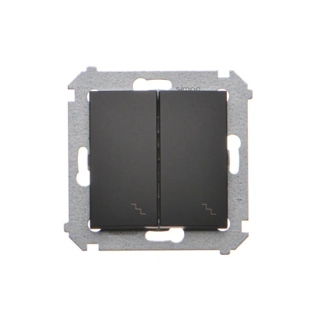 Simon54 Łącznik schodowy podwójny czarny