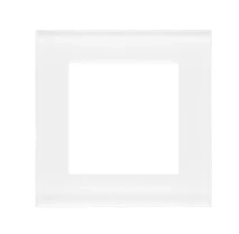 Simon55 Ramka 1-krotna szklana szkło mrożone białe