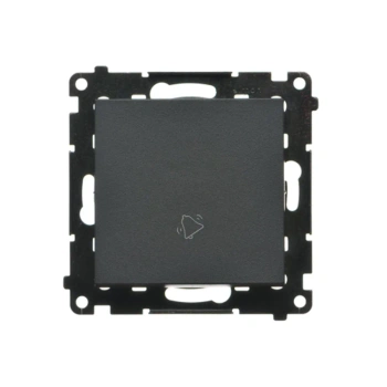 Simon55 Przycisk "dzwonek" czarny mat 10AX