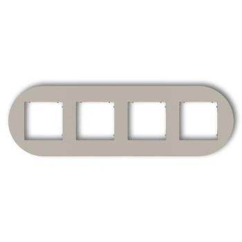 MINI Ramka uniwers.poczwórna okrągła taupe