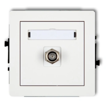 Mechanizm gniazda antenowego poj.typ biały DECO