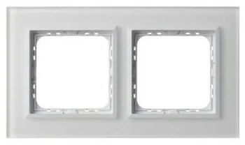 Sonata Ramka podwójna białe szkło szron