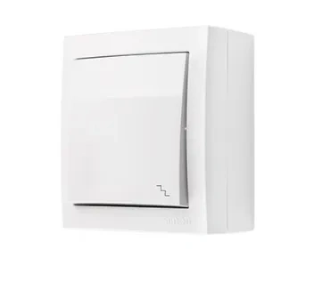 SimonAquaclick Łącznik schodowy bryzgoszczelny bia