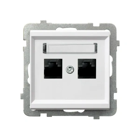 Gniazdo komputerowe podwójne, kat. 5e MM C SONATA BIAŁY