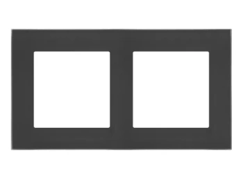 Simon55 Ramka 2-krotna szklana szkło mrożone czarna