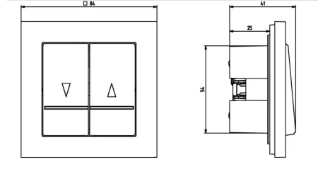 Łącznik żaluzjowy, zwierny SONATA CZARNY METALIK