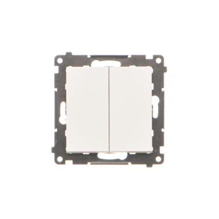 Simon55 Łącznik schodowy podwójny bez piktogramu (moduł) 10 AX, 250 V~, szybkozłącza, biały mat