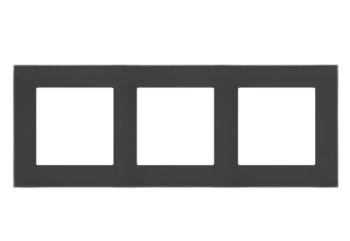 Simon55 Ramka 3-krotna szklana szkło mrożone czarna