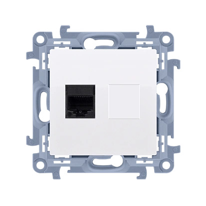 Gniazdo pojedyncze RJ45 kat.6 Simon10, białe