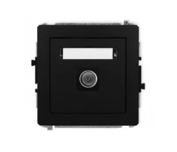 DECO Mechanizm gniazda antenowego poj.TV czarny