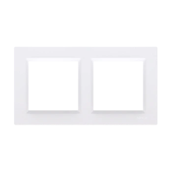 Simon10 Ramka podwójna, biały