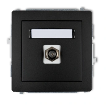 Mechanizm gniazda antenowego poj.typ czarny DECO