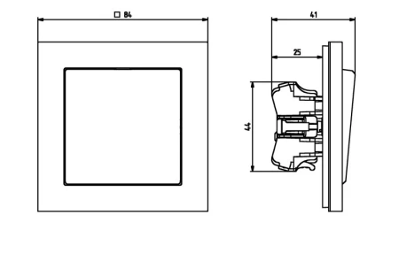 Łącznik zwierny "dzwonek" SONATA BIAŁY