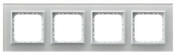 Ramka poczwórna SONATA BIAŁE SZKŁO
