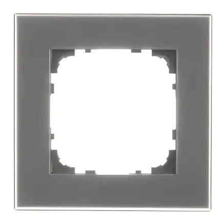 Simon55 Ramka 1-krotna szklana szkło mrożone czarna