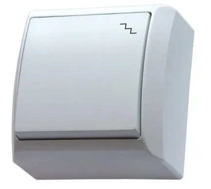 Łącznik hermetyczny schodowy 10AX IP20 Bis, biały