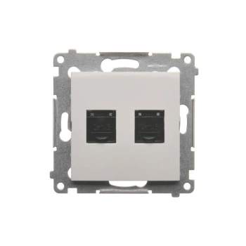 Gniazdo komputerowe 2x przesł Simon54, biały