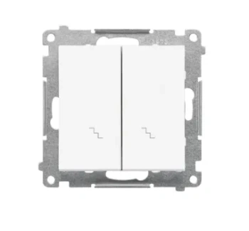 Simon55 Łącznik schodowy podwójny biały mat 10AX