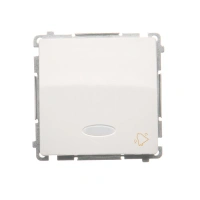 SimonBasic Przycisk dzwonek podświet. biały