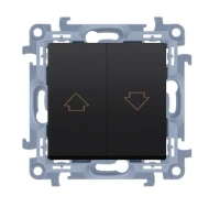 Simon10 Przycisk żaluzjowy czarny mat