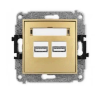 MINI Mechanizm ładowarki USB podwójnej 3,1A złoty