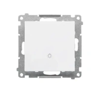 Simon55 Przycisk "światło" biały mat 10AX