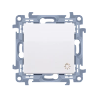 Simon10 Przycisk światło 10AX szybkozłącza bialy