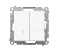 Simon55 Łącznik schodowy podwójny biały mat 10AX