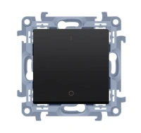 Simon10 Łącznik dwubiegunowy 10AX czarny mat